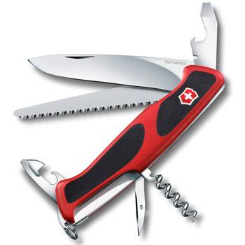 Нож Victorinox RangerGrip 55 (арт. 0.9563.C, 130мм 12 функций красно-чёрный)